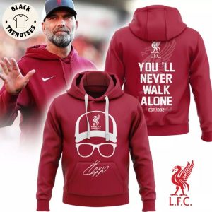 Liverpool FC Jurgen Klopp Signature You Will Never Walk Alone Hoodie