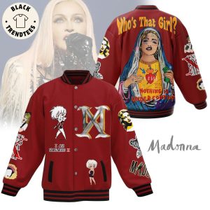 Madonna I Am Madame X Who That Girl Nothing Is Under Control Baseball Jacket