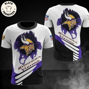 Minnesota Vikings Logo Design 3D T-Shirt