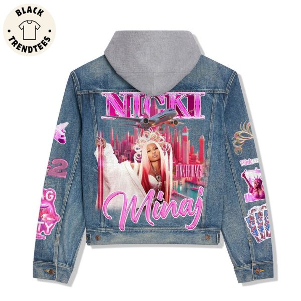 Nicki Minaj Pink Friday 2 Hooded Denim Jacket