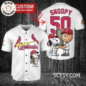Snoopy Arizonal Cardinals Custom Baeball Jersey