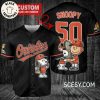 Snoopy Chicago Cubs Custom Baeball Jersey