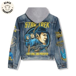Star Trek Live Long And Prosper Hooded Denim Jacket
