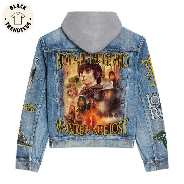 The Lord Of The Rings Not All Those Who Wander Are Lost Hooded Denim Jacket