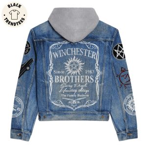 Winchester Since 1983 Brothers The Family Business Hooded Denim Jacket