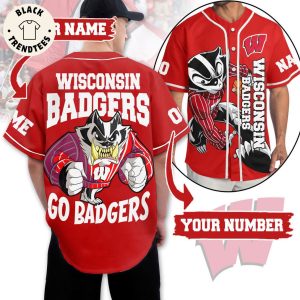 Wisconsin Badgers Go Badgers Baseball Jersey
