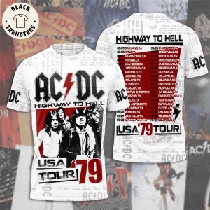 Highway To Hell AC DC  USA Tour 79 Design 3D T-Shirt