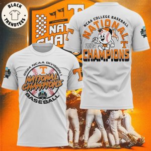 2024 Champions NCAA College Baseball National Tennessee Volunteer 3D T-Shirt