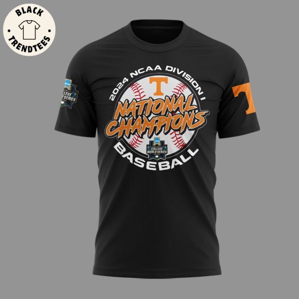 2024 NCAA College Baseball National Champions Tennessee Volunteer Design Black 3D T-Shirt