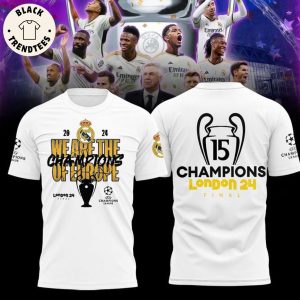 2024 We Are The Champions Of Europe Lodon 24 Final Real Madrid Design 3D T-Shirt