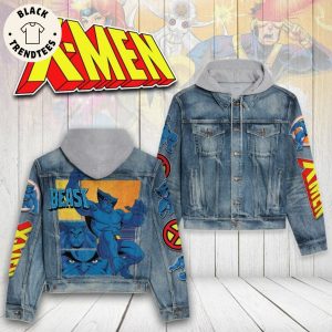 Beast X-Men Design Hooded Denim Jacket