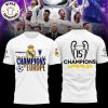 King Of Champions League Real Madrid Design 3D T-Shirt
