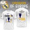 King Of Champions League Real Madrid Design 3D T-Shirt