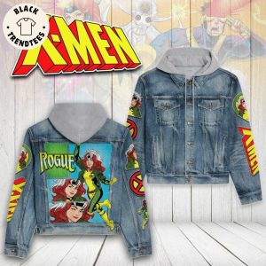 Rogue X-Men Design Hooded Denim Jacket