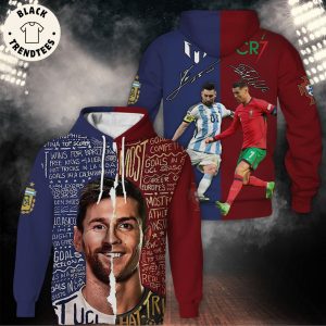 2024 Two Goat – Two Legend – Messi and Ronaldo Hoodie