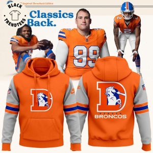 Denver Broncos Orange Crush Throwback 2024 Design Hoodie