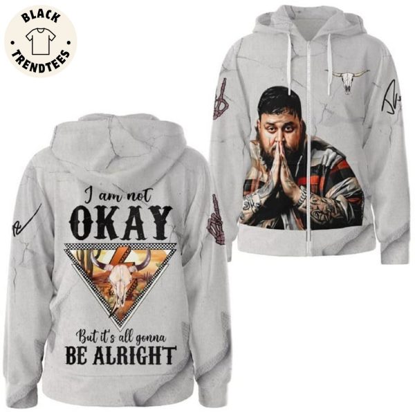 Jelly Roll Im Not Okay But Its All Gonna Be Alright Design Zip Hoodie