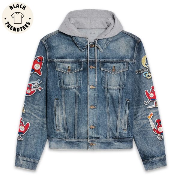 Olympics Paris 2024 Hooded Denim Jacket