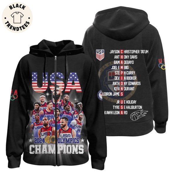 2024 United States Mens National Basketball Team Olympic Zip Hoodie