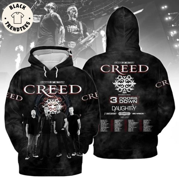 Creed Band 2024 Tour Summer Of 99 Tour Design Hoodie