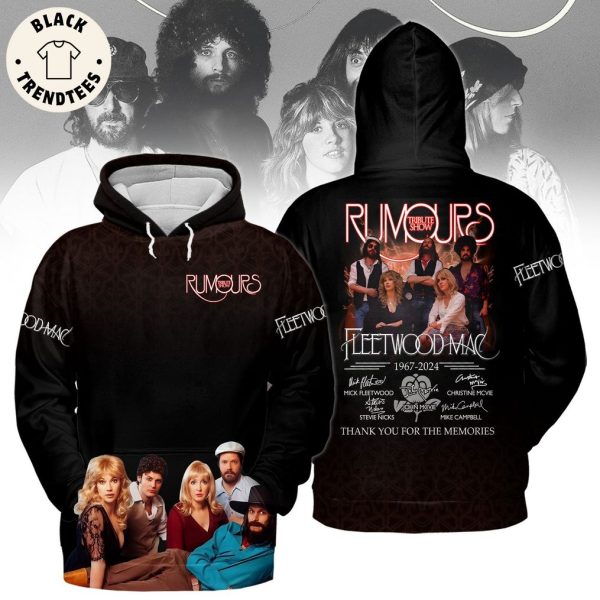 Fleetwood Mac Rumours Tribute Show 1967-2024 Signature Thank You For The Memories Design Hoodie