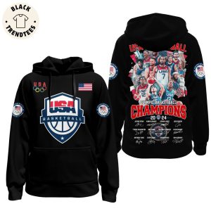 USA Men Basketball 2024 Olympic Champions Signature Hoodie