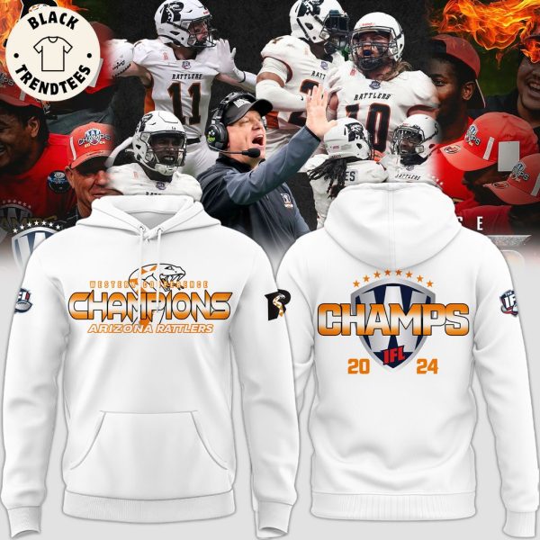 Western Conference Champions Arizona Rattlers IFL 2024 Design Hoodie