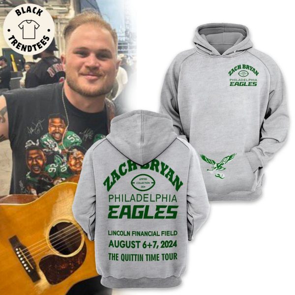 Zach Bryan Philadelphia Eagles – The Quittin Time Tour Hoodie