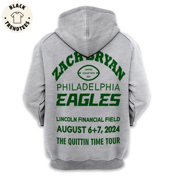 Zach Bryan Philadelphia Eagles – The Quittin Time Tour Hoodie