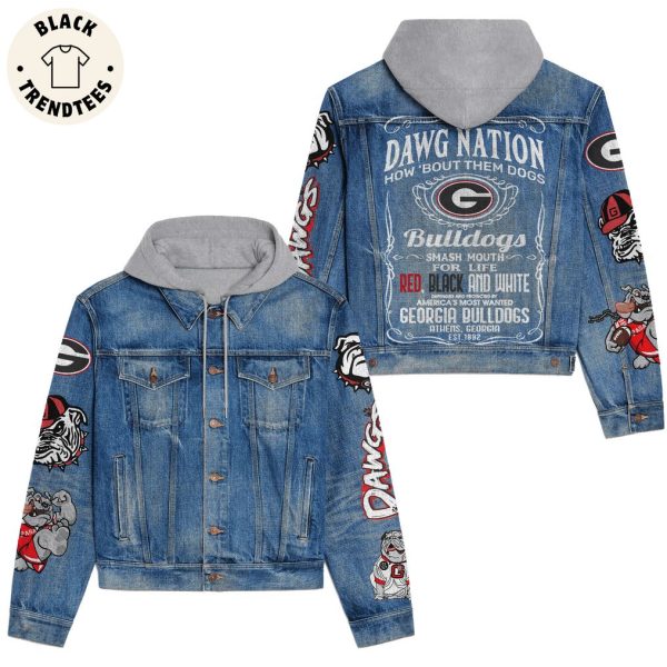 2024 Georgia Bulldogs – Daw Nation How Bout Them Dogs Hooded Denim Jacket