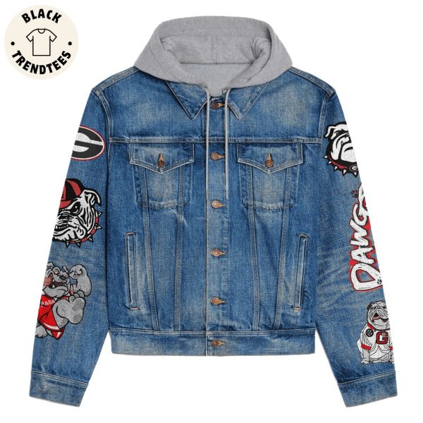 2024 Georgia Bulldogs – Daw Nation How Bout Them Dogs Hooded Denim Jacket